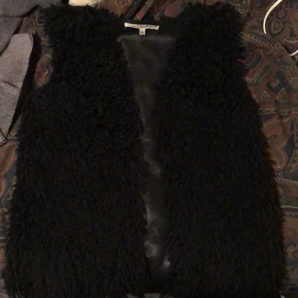 A faux fur vest